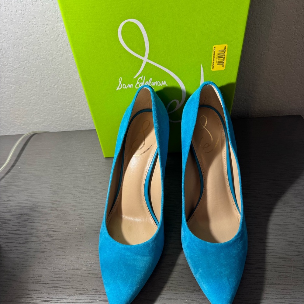 Sam Edelman Hazel Style Vibrant Blue Heels